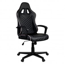 Кресло игровое Helmi HL-S10 "Level up", экокожа черная, 323017