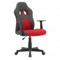 Кресло игровое Helmi HL-S12 "Mini", экокожа/ткань, черная/красная, 323019