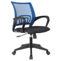 Кресло оператора Helmi HL-M95 (695) "Airy", спинка сетка синяя/сиденье ткань TW черная, механизм качания, 348706