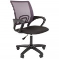Кресло оператора Helmi HL-M96 R "Airy", спинка сетка серая/сиденье ткань черная, пиастра, 333501