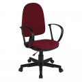 Кресло оператора Helmi HL-M30 "Престиж", ткань бордовая 2А, 342081