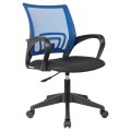 Кресло оператора Helmi HL-M95 R (695) "Airy", спинка сетка синяя/сиденье ткань TW черная, пиастра, 348710