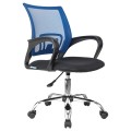 Кресло оператора Helmi HL-M95 R (695) "Airy", СН, спинка сетка синяя/сиденье ткань TW черная, пиастра, 348714