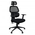 Кресло руководителя Helmi HL-E36 "Support", ткань черная, 323021