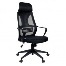 Кресло руководителя Helmi HL-E37 "Wind", ткань черная, 323022