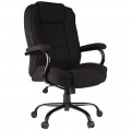 Кресло руководителя Helmi HL-ES01 "Extra Strong" повышенной прочности, ткань черно-серая, до 200кг, 297330