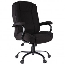 Кресло руководителя Helmi HL-ES01 "Extra Strong" повышенной прочности, ткань черно-серая, до 200кг, 297330
