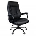 Кресло руководителя Helmi HL-ES10 "Stable", повышенной прочности, экокожа черная, до 250кг, 323009