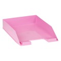 Лоток для бумаг горизонтальный СТАММ "Фаворит", розовый, ЛТГ-31280