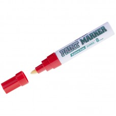 Маркер-краска лаковый (paint marker) MUNHWA "Jumbo", 8 мм, КРАСНЫЙ, нитро-основа, алюминиевый корпус, JPM-03