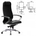 Кресло офисное МЕТТА "SAMURAI" KL-1.04, рецик. кожа, черное