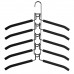Вешалка-плечики трансформер, 5 плечиков, металл с покрытием, черные, BRABIX, 607474