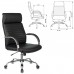 Кресло офисное T-8010N, хром, экокожа, черное, 1365103