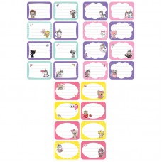 Набор бумажных наклеек для маркировки школьных принадлежностей Мульти-Пульти "Милые зверушки", 140*210, 24 наклейки, европодвес