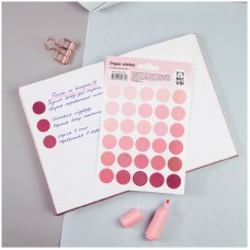 Наклейки бумажные MESHU "Trecker dots pink"