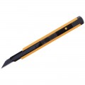 Нож канцелярский 9мм Berlingo "Color Zone", черное лезвие, auto-lock, металл. направл., оранжевый, европодвес, BM4120_d