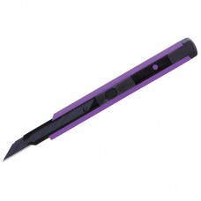 Нож канцелярский 9мм Berlingo "Color Zone", черное лезвие, auto-lock, металл. направл., фиолетовый, европодвес, BM4120_c