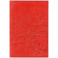 Обложка для паспорта OfficeSpace "Вдохновение", кожа, тиснение, красная
