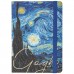 Блокнот с резинкой в клетку 96 л., А5 (145х203 мм), твердая обложка с фольгой, BRAUBERG, "Van Gogh", 113728