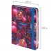 Ежедневник недатированный с резинкой А5 (145х203 мм), BRAUBERG, твердый, фольга, 128 л., "Pomegranate", 114562