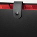 Папка-органайзер на кнопке 12 отделений, BRAUBERG "Extra", А4, черная с красным, 271934
