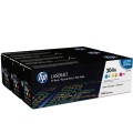 Картридж лазерный HP (CF372AM) ColorLaserJet CM2320/CP2025, оригинальный, КОМПЛЕКТ 3 цвета CMY, ресурс 3х2800 страниц