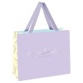 Пакет подарочный 32*26*12см MESHU "Lavender color", отд. фольгой, матовая ламинация