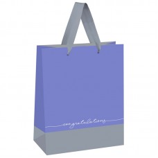 Пакет подарочный 18*23*10см MESHU "Duotone. Gray-lavender", отд. фольгой, матовая ламинация