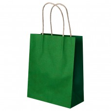 Пакет подарочный 18*23*10см MESHU, крафт, зеленый