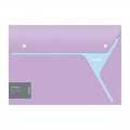 Папка-конверт на 2 кнопках Berlingo "xProject", фиолетовая/голубая, 300мкм