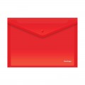 Папка-конверт на кнопке Berlingo, А4, 180мкм, красная