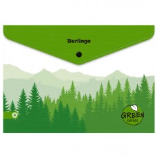 Папка-конверт на кнопке Berlingo "Green Series", 180мкм, с рисунком