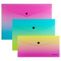 Набор пластиковых папок-конвертов на кнопке Berlingo "Radiance", форматы А4, A5, Travel size, 3шт