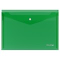 Папка-конверт на кнопке прозрачная Berlingo "No Secret", А4, 200мкм, зеленая