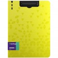 Папка-планшет с зажимом Berlingo "Neon" А4, пластик (полифом), 1800мкм, желтый неон, PPf_93301