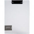 Папка-планшет с зажимом Berlingo "Steel&Style" А4, пластик (полифом), белая, PPf_93004