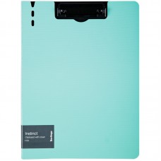 Папка-планшет с зажимом Berlingo "Instinct" А4, пластик (полифом), мятный/черный, PPf_93202