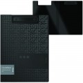 Папка-планшет с зажимом Berlingo "DoubleBlack" А4, пластик, 1300мкм, черная, с рисунком, CFc_A4701