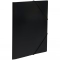 Папка на резинке СТАММ А4, 500мкм, пластик, черная, ММ-32188
