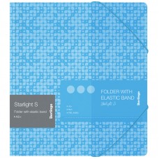Папка для тетрадей на резинке Berlingo "Starlight S" А5+, 600мкм, голубая, с рисунком, FB5_A5903