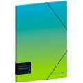 Папка на резинке Berlingo "Radiance" А4, 600мкм, голубой/зеленый градиент, с рисунком, FB4_A4003