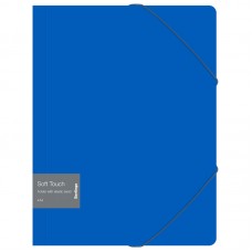 Папка на резинке Berlingo "Soft Touch" А4, 600мкм, синяя, FB4_A4981