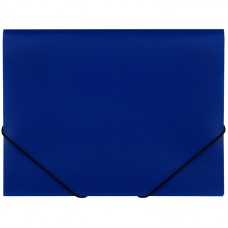 Папка на резинке СТАММ А4, 500мкм, пластик, синяя, ММ-32189