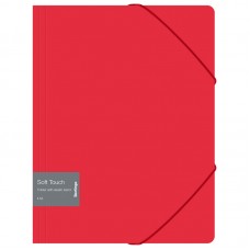 Папка на резинке Berlingo "Soft Touch" А4, 600мкм, красная, FB4_A4982