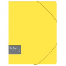 Папка на резинке Berlingo "Soft Touch" А4, 600мкм, желтая, FB4_A4984