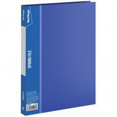 Папка с металлическим скоросшивателем и внутренним карманом Berlingo "Standard", синяя, до 100 листов, 0,7 мм