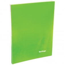 Папка с боковым металлическим прижимом Berlingo "Neon", 17мм, 0,7мм, неоновая зеленая, ACp_01802