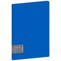 Папка с пружинным скоросшивателем Berlingo "Soft Touch", 17мм, 700мкм, синяя, с внутр. карманом, FS4_17981