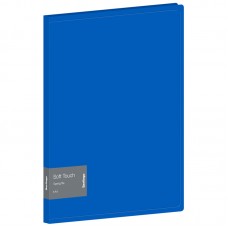 Папка с пружинным скоросшивателем Berlingo "Soft Touch", 17мм, 700мкм, синяя, с внутр. карманом, FS4_17981