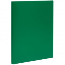 Папка с боковым зажимом СТАММ А4, 14мм, 500мкм, пластик, зеленая
